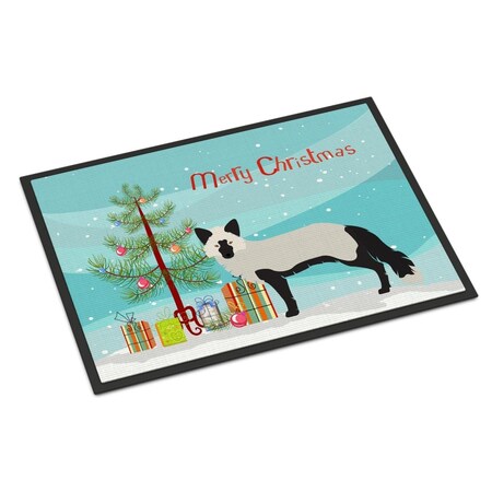 Carolines Treasures Silver Fox Christmas Indoor or Outdoor Mat, 24 x 36 in. BB9238JMAT